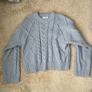 H&M Cable Knit Sweater Blue Size Small